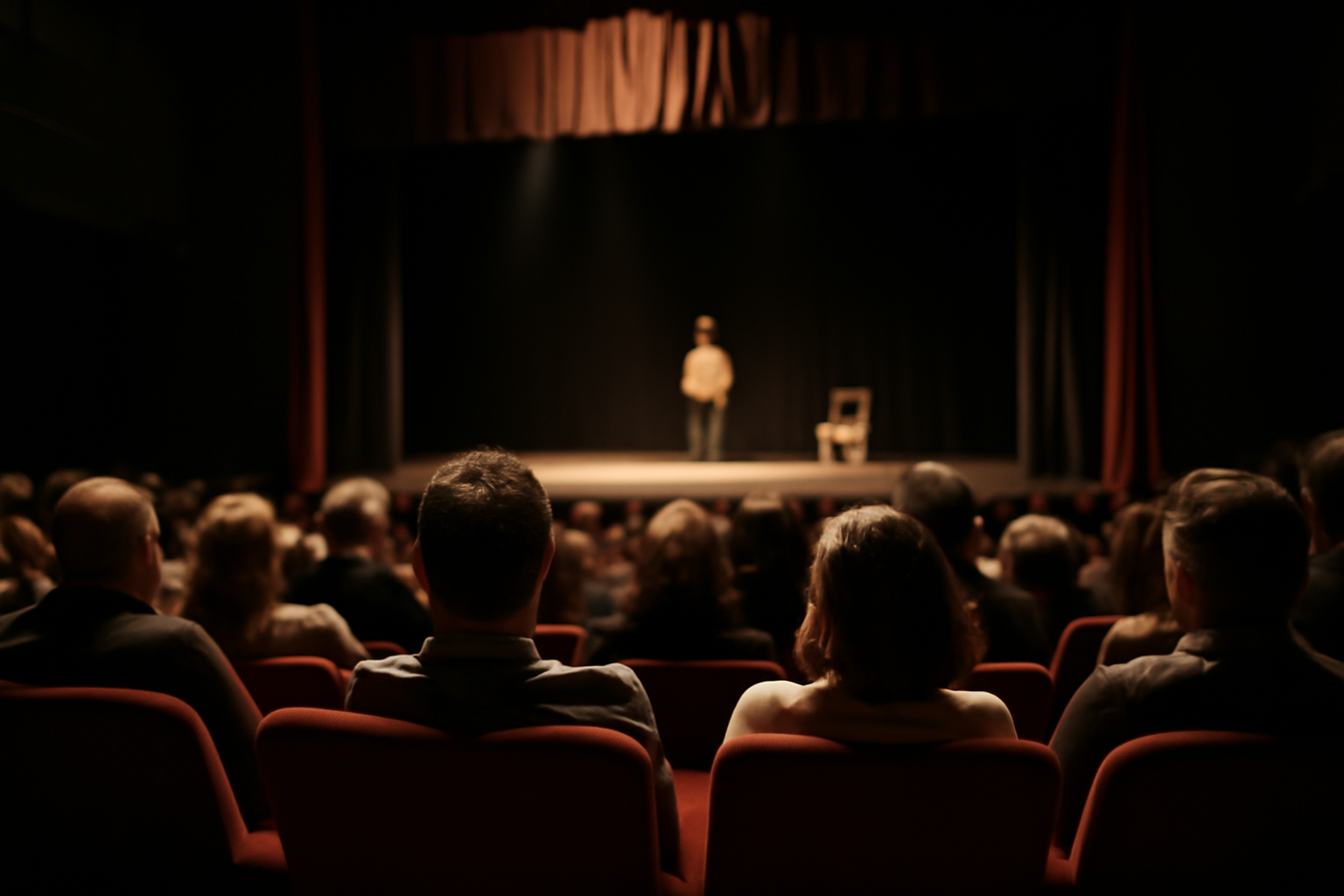 comédie de saint-étienne : salle de théâtre de Saint-Étienne, public et scène au premier plan