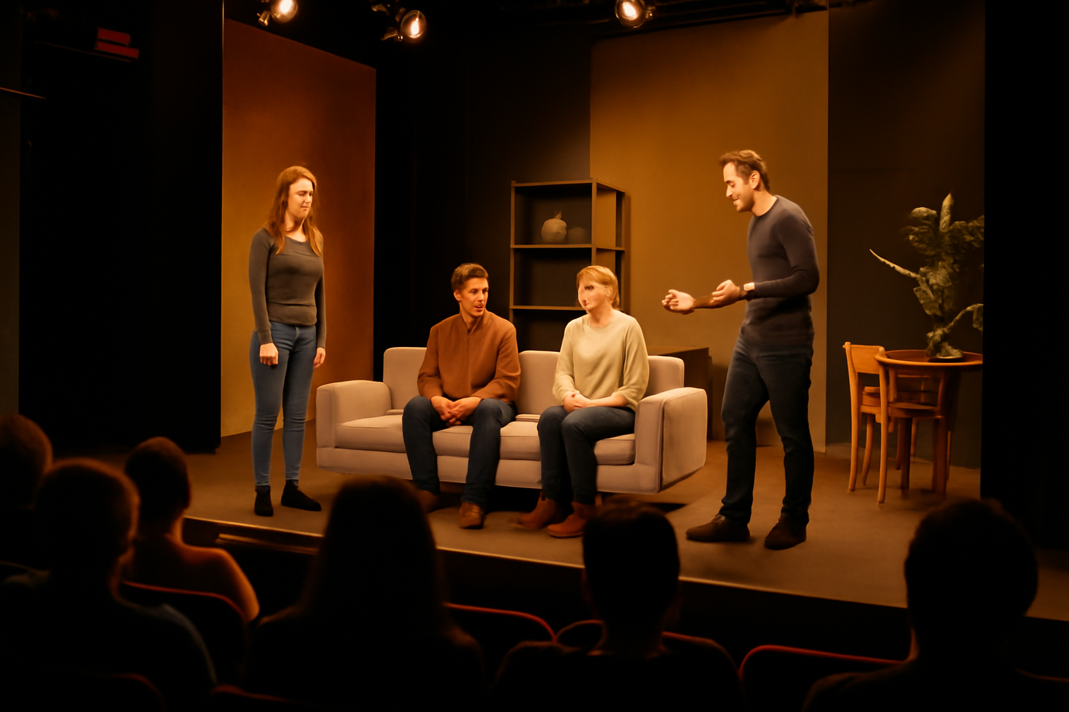théâtre nouvelle génération à Lyon, salle et scène lors d'une représentation