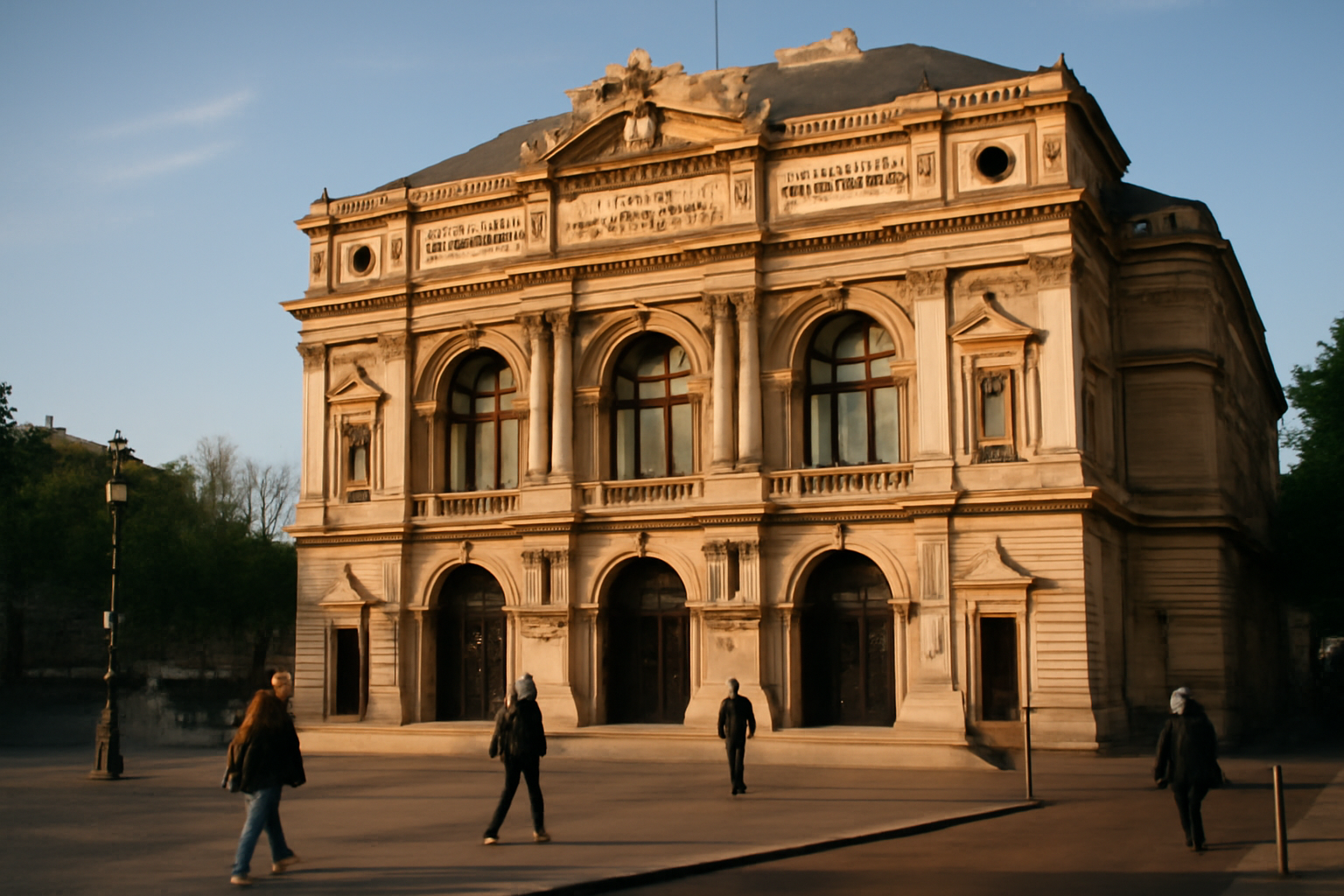théâtre de la ville Sarah Bernhardt façade parisienne et entrée place du Châtelet