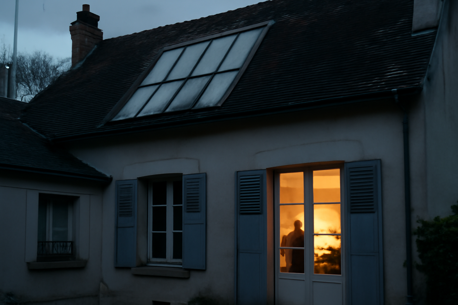 le lucernaire dans une toiture, lumière naturelle entrant dans une pièce, scène photo réaliste